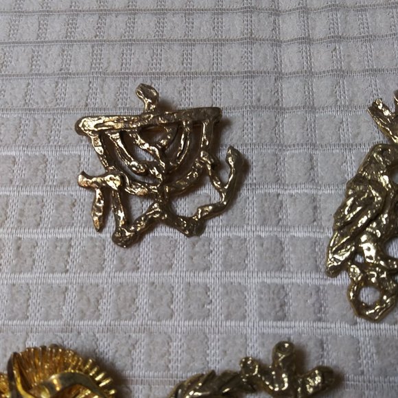 Judaica Art Set of 5 Brooches Signed - Picture 10 of 16